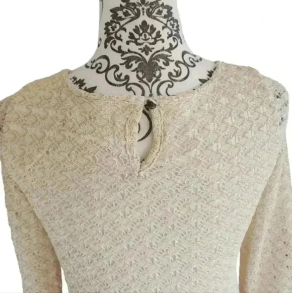Lucky Brand Dress Retro Crochet Women XS 70s Layers Gold Crochet Fairy Y2K Boho - Picture 6 of 13